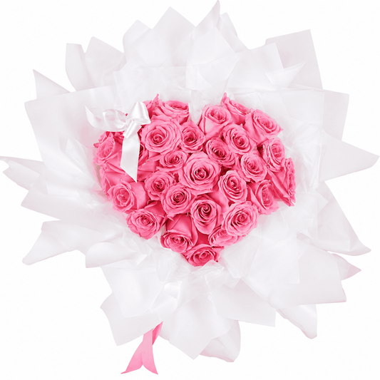 Ramo Altea  - 30 rosas en forma de corazon