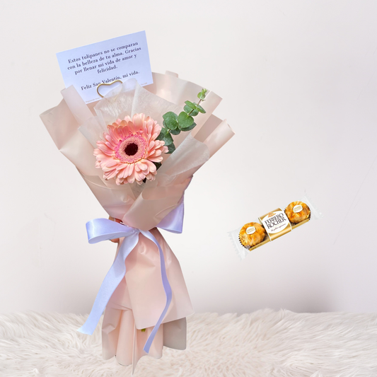 Mini Ramo Gerbera + Chocolate