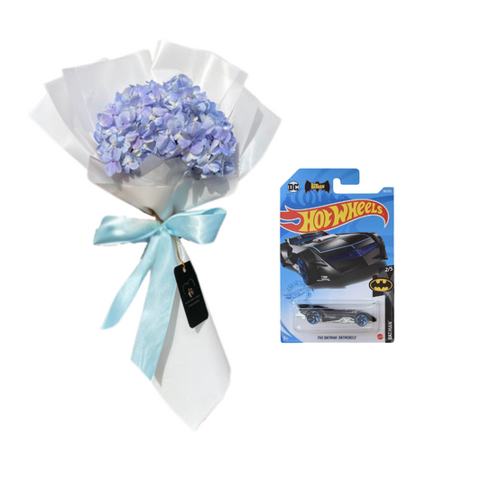 Ramo de 1 Hortensia Celeste + Carrito HotWheels
