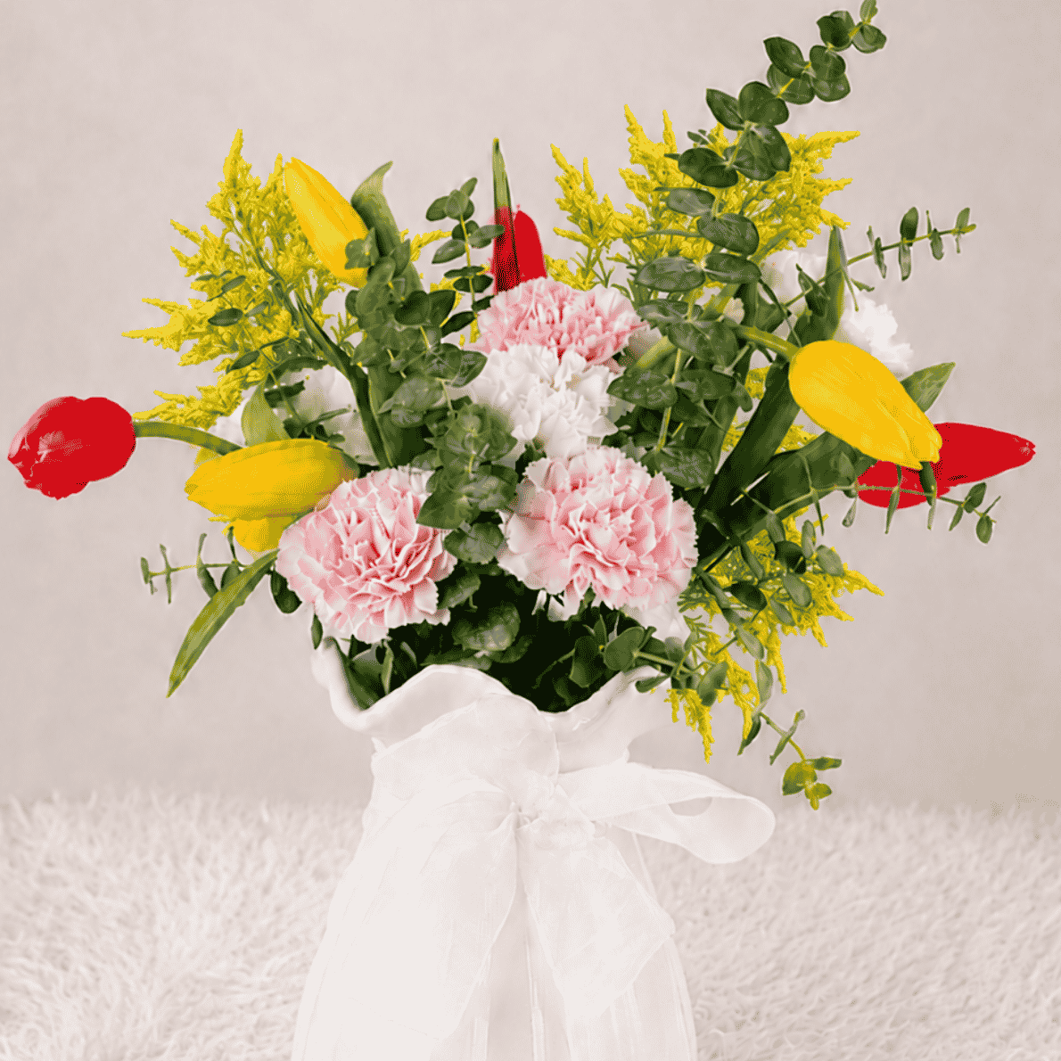 Arreglo floral esmeralda - 10 Tulipan