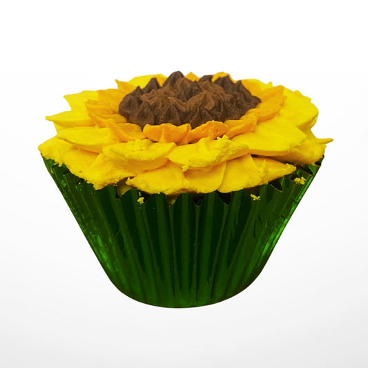 Cupcake 1 unidad - Flores amarillas