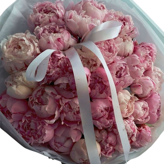 Ramo Giulietta - Ramo de 50 peonias lima