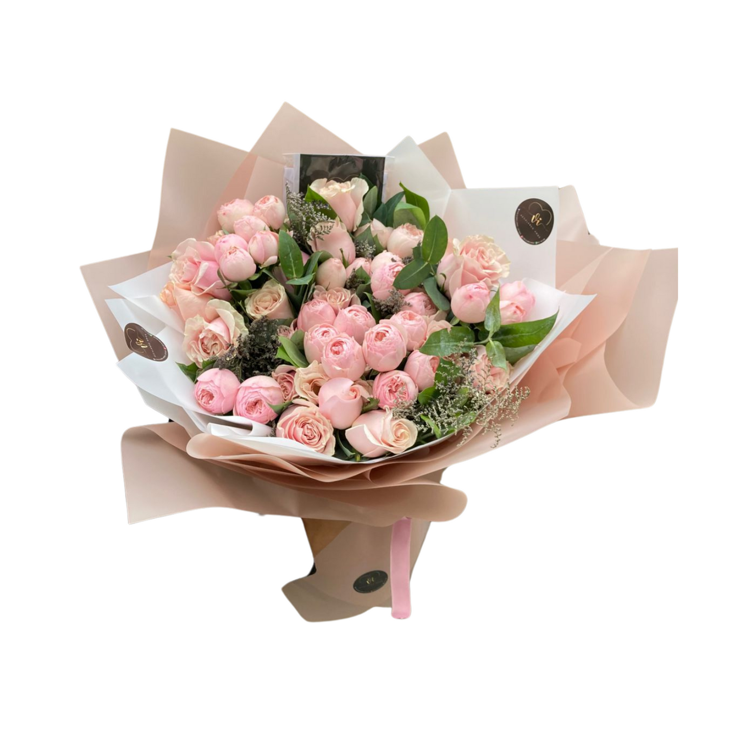 Ramo Almendra – Rosas inglesas rosadas