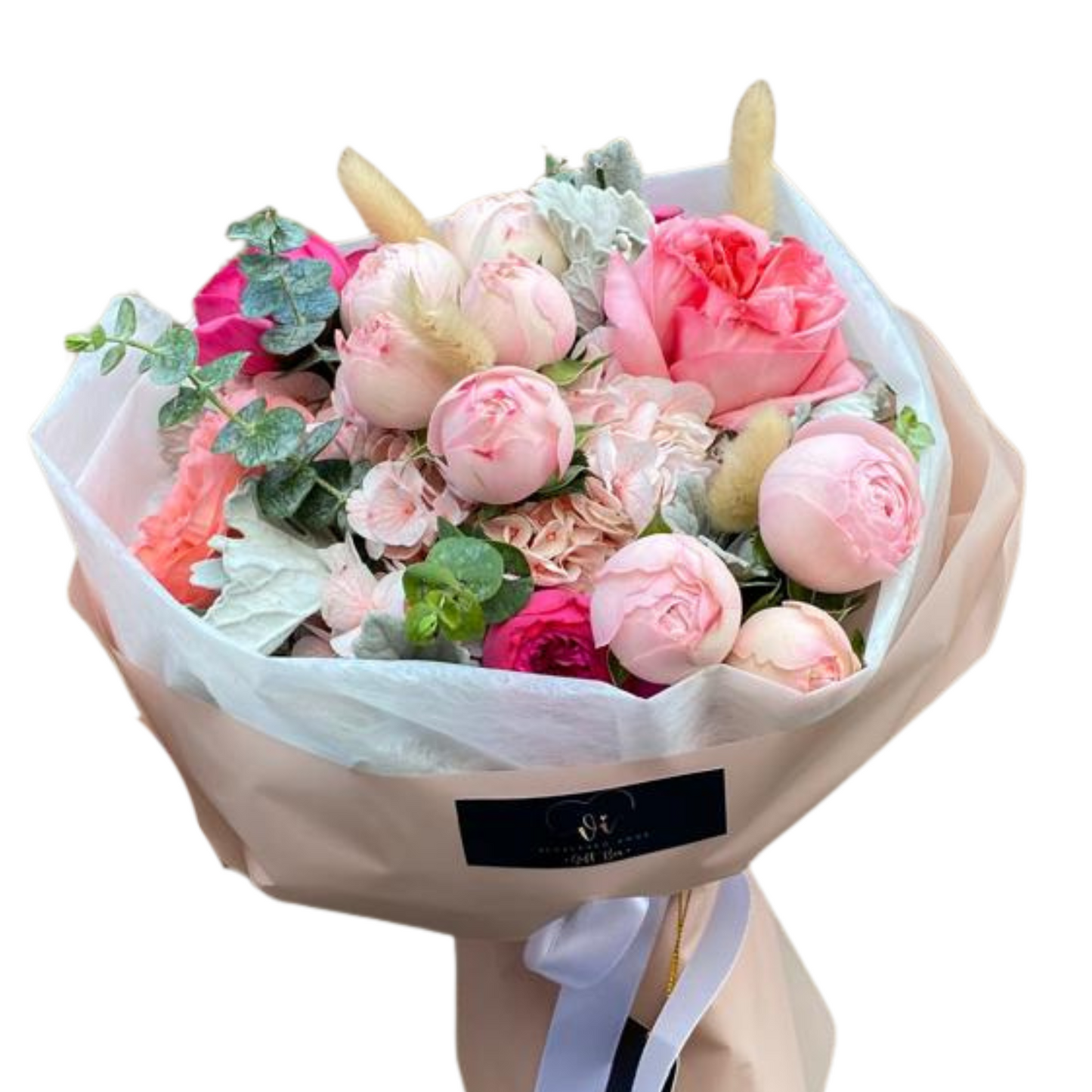 Ramo Luna Rose – Rosas inglesas con hortensias