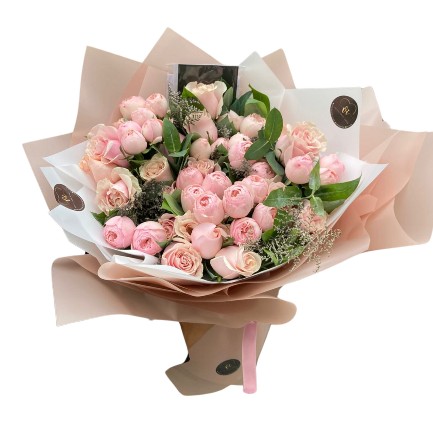 Ramo Almendra – Rosas inglesas rosadas