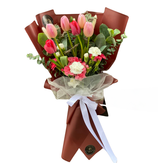 Ramo Layla - Tulipanes Rojos - Tulipanes Rosados - Ramos Rosados