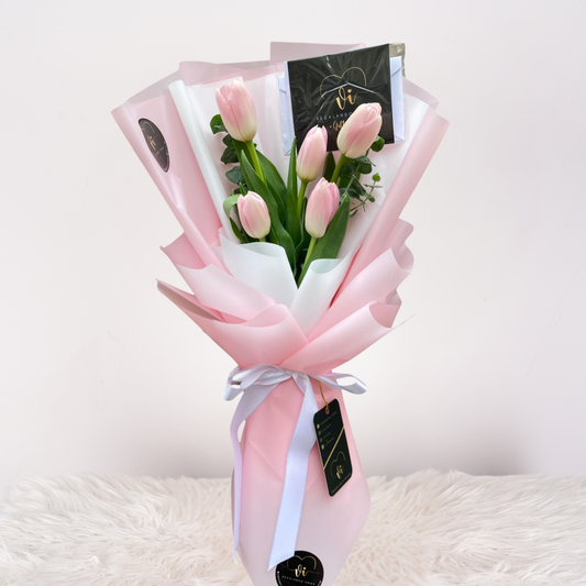 Ramo Lilly - Tulipanes rosados