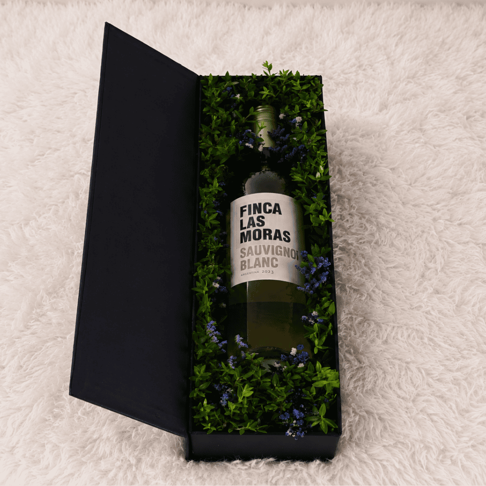 Box Floral Sommelier – Regalo con flores y vino