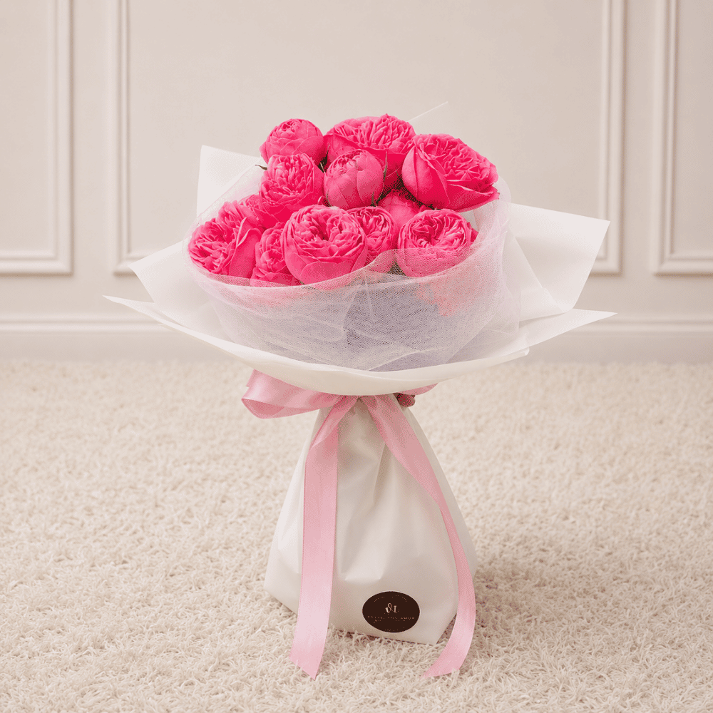 Ramo Blair - Rosas inglesas fucsia