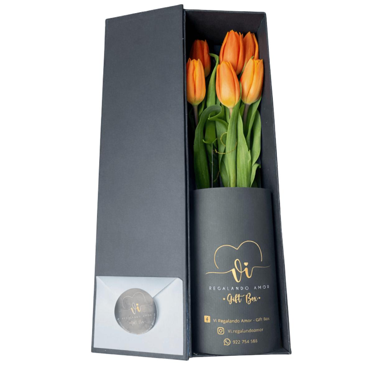 Box luxury tulipanes Naranjas
