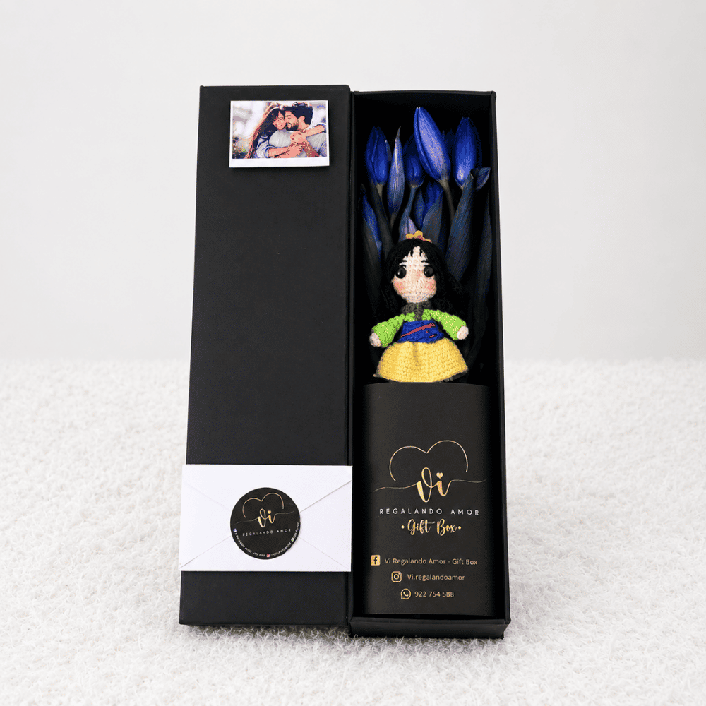 Box Luxury Tulipanes Azul + Mulán