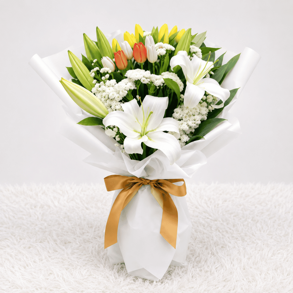 Ramo Imperial de 15 tulipanes aleatorios