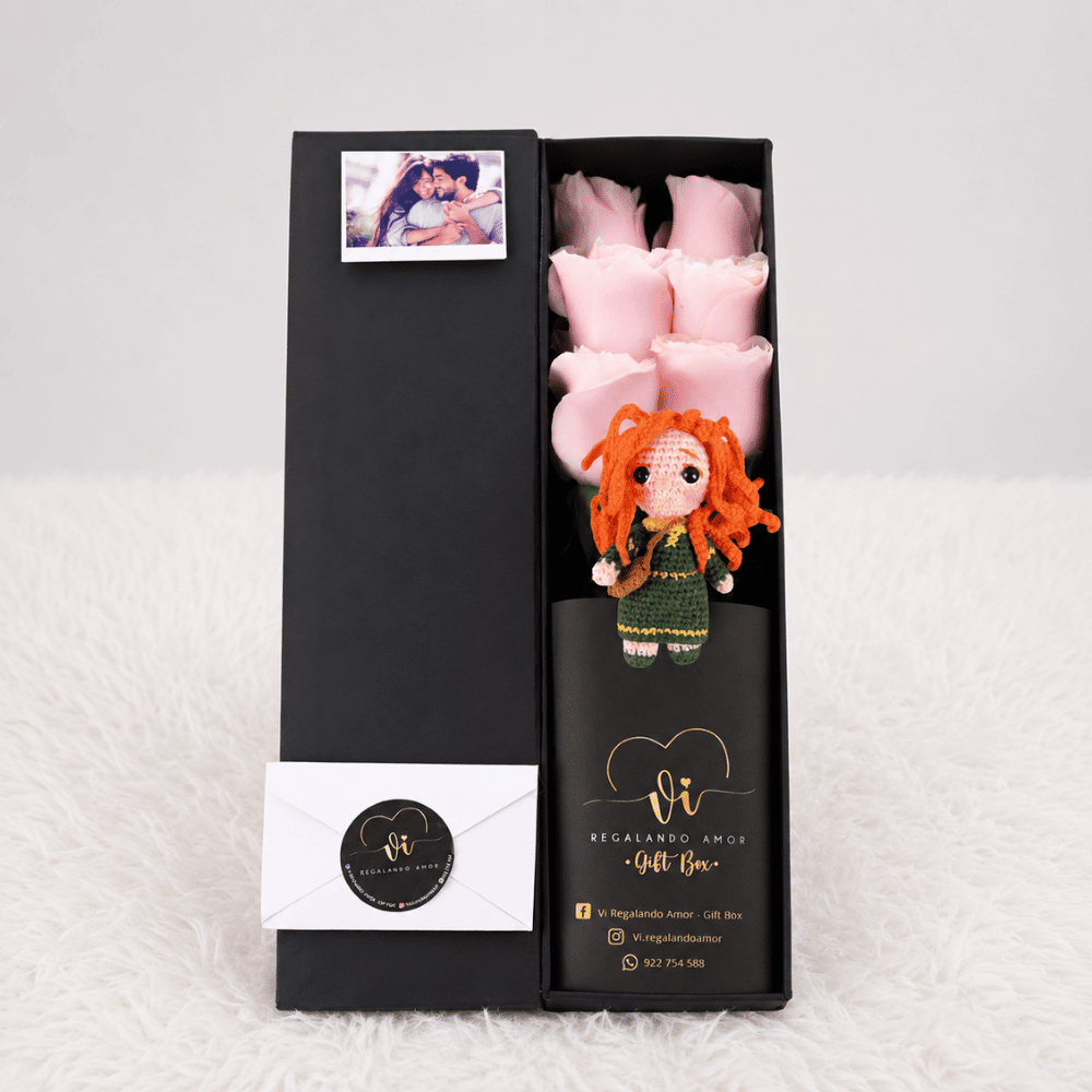 Box luxury rosas pink mundial + Mérida