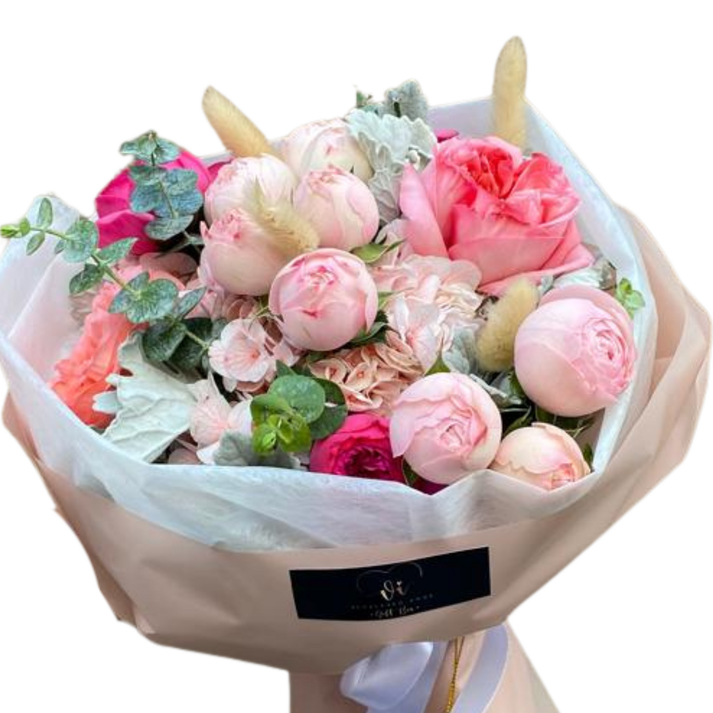 Ramo Luna Rose – Rosas inglesas con hortensias