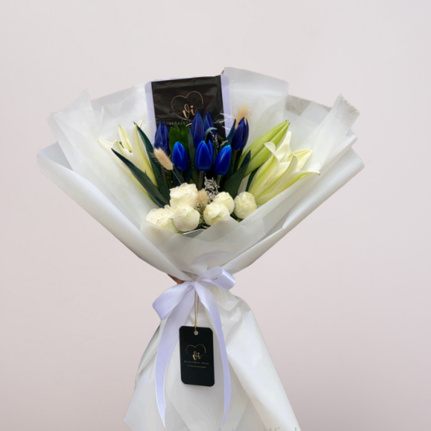 Mini Ramo Imperial – Tulipanes y Lirios