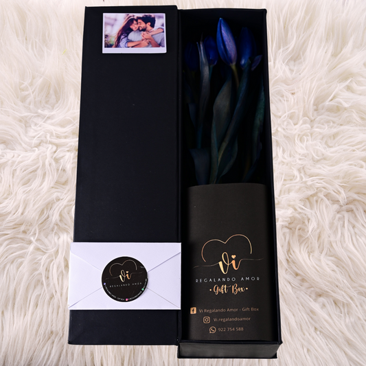 Box Luxury Tulipanes Azules