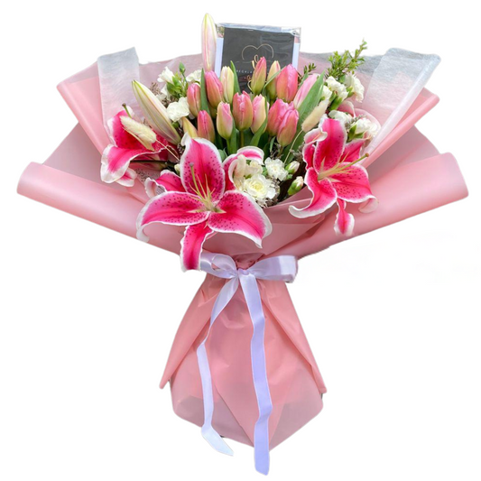 Ramo Imperial de 15 tulipanes aleatorios