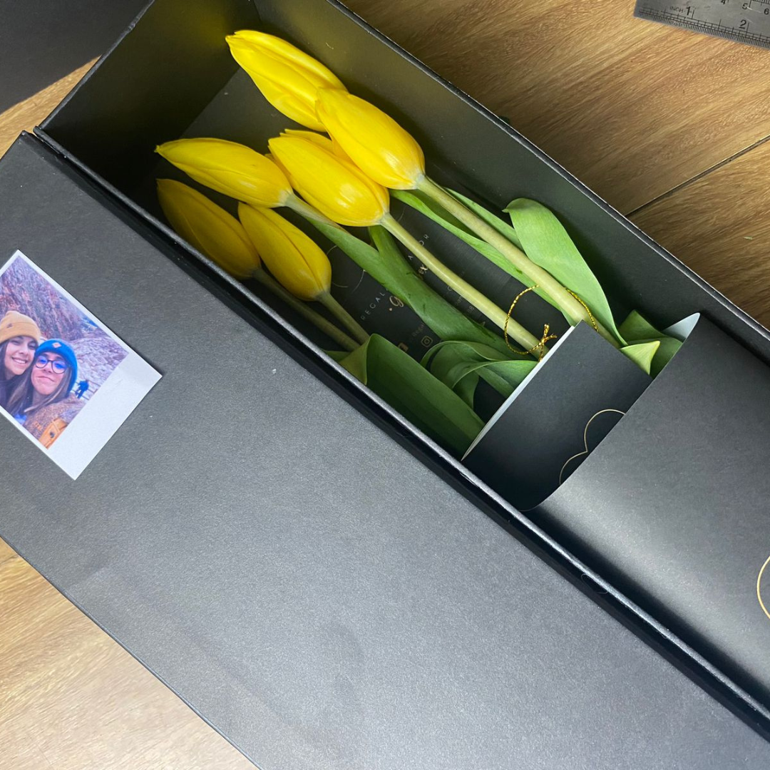 Box Luxury Tulipanes Amarillos