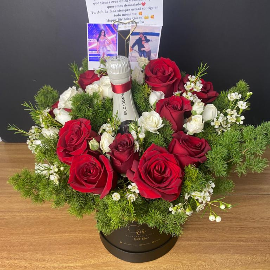 Box Celebracion - Flores con  Espumante Riccadonna