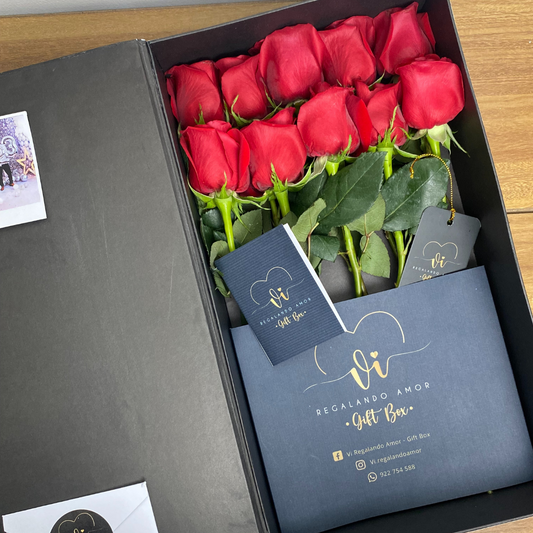 Box Luxury Real 10 rosas rojas